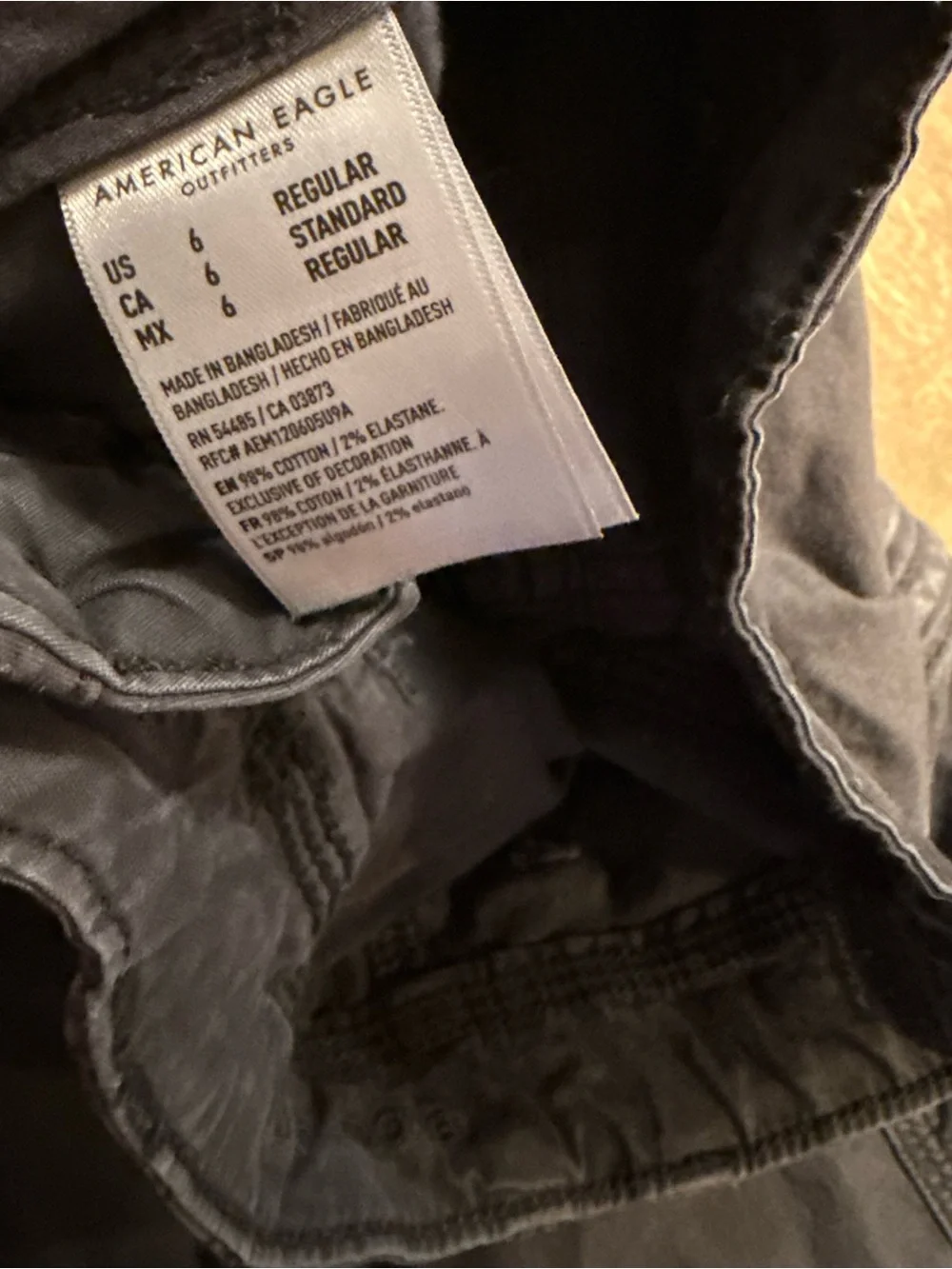 American Eagle Outfitters Black Cargo Pants with Utility Pockets - Picture 7 of 8